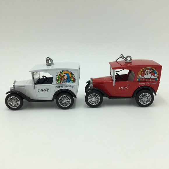 Matchbox 1995 Christmas Treasures 4 pc Ornaments Set Matchbox - Picture 3 of 12